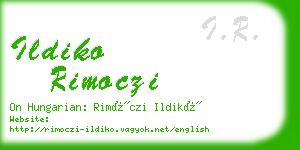 ildiko rimoczi business card